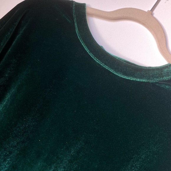LIKE NEW Custom Design Velor Velvet 2-Piece Co-Ord Sweatpants Sweatshirt Green - Picture 8 of 8